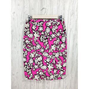 Vintage Diane Von Furstenberg Silk Floral Skirt Hawaiian Pencil Faux Wrap